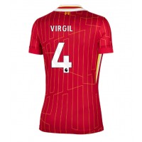 Camiseta Liverpool Virgil van Dijk #4 Primera Equipación Replica 2024-25 para mujer mangas cortas